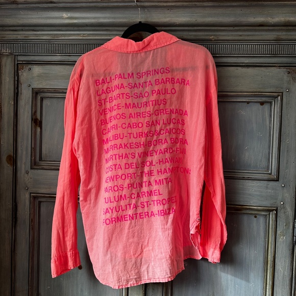 Sundry Destination Cotton Pink Shirt Size 3 (L) - Picture 3 of 8